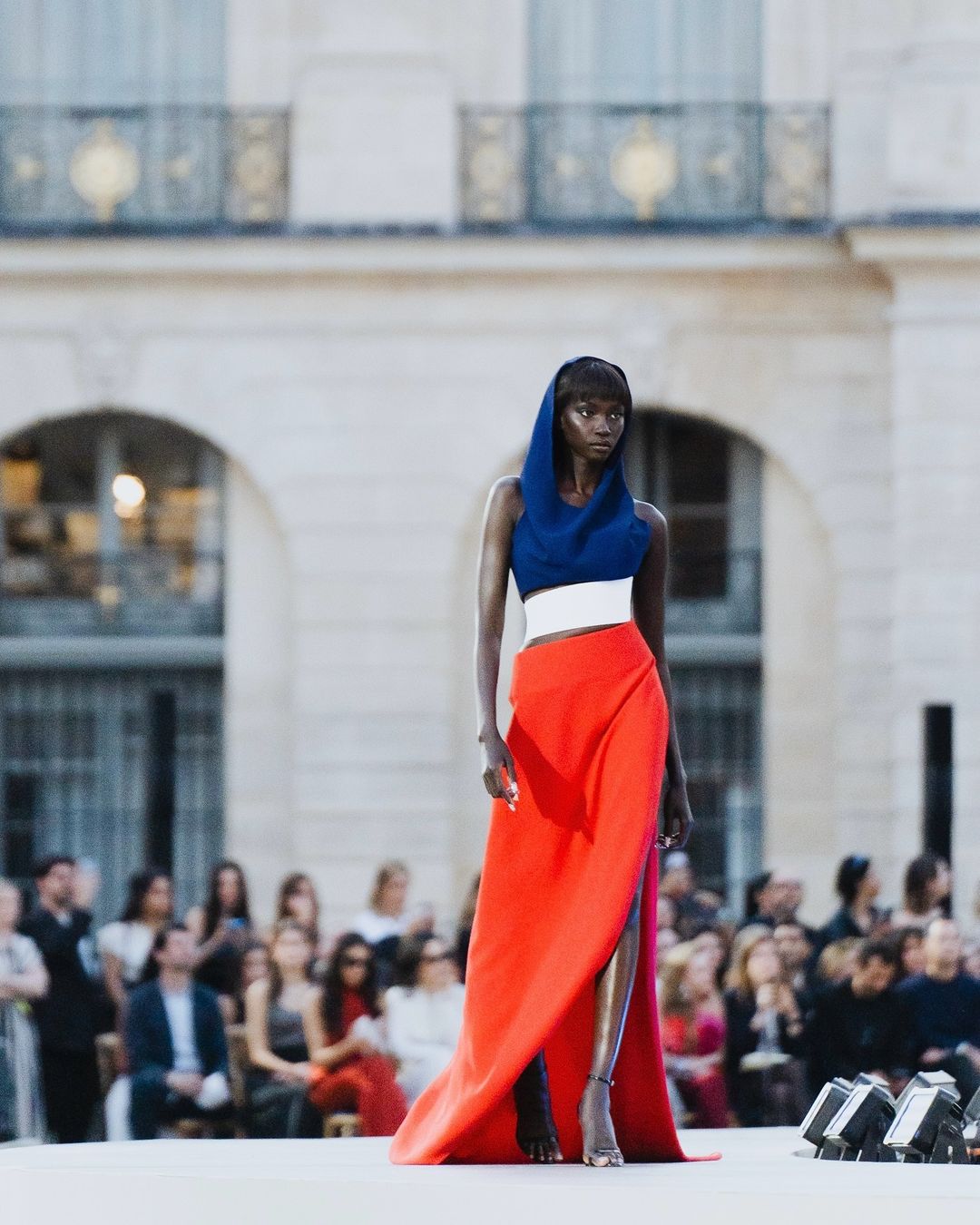 Robe tricolore maison Alaïa